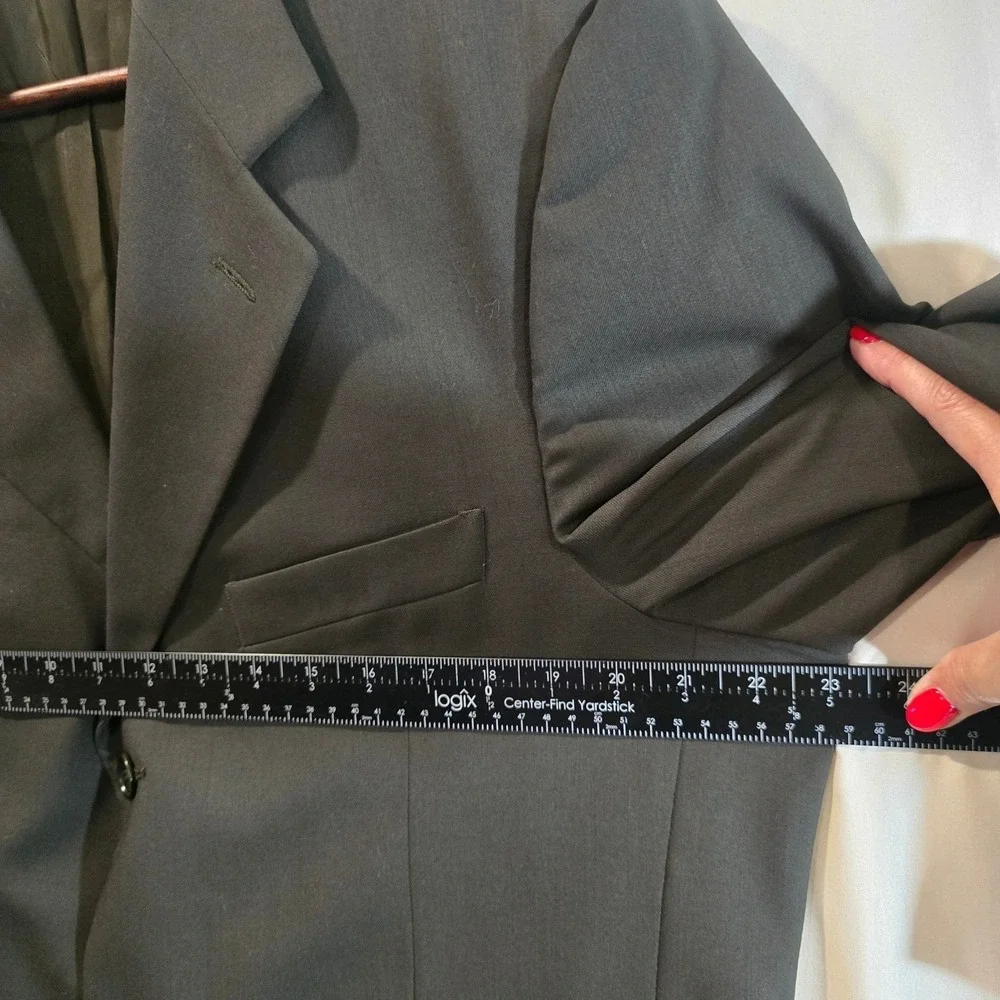 Vito Rufulo Men's‎ Charcoal Gray Wool Blend Suit Jacket Blazer Made in Italy M